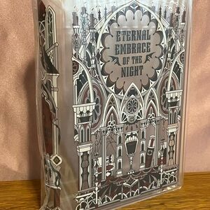 Gothic Black and White Notebook with Intricate Metalwork